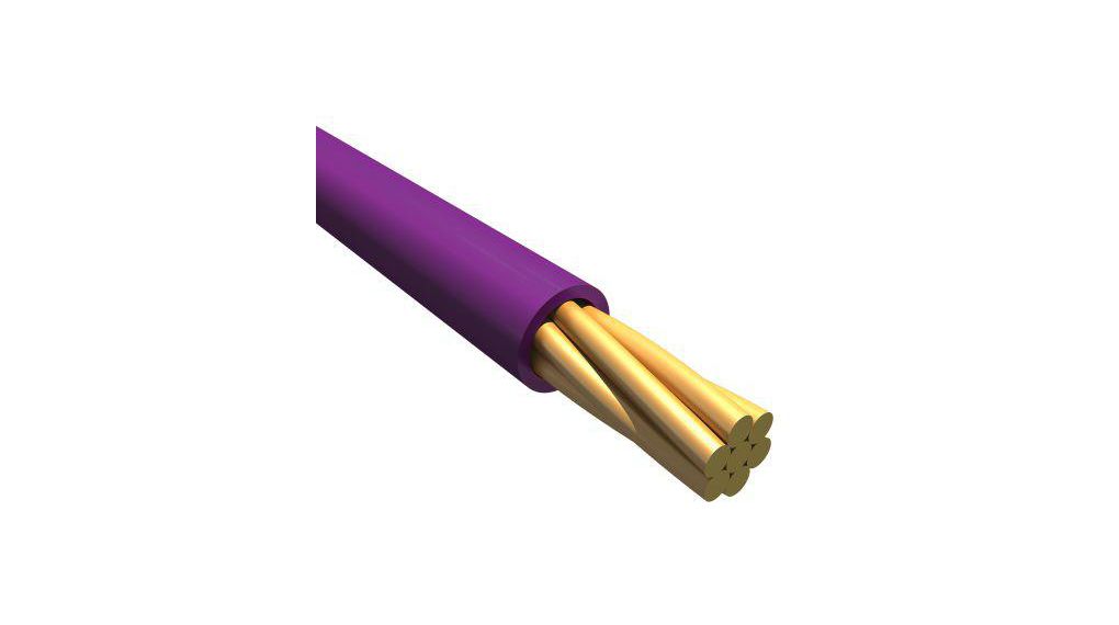EcoWire Series Purple 0.08 mm² Hook Up Wire, 28 AWG, 7/0.12 mm, 30m, MPPE Insulation